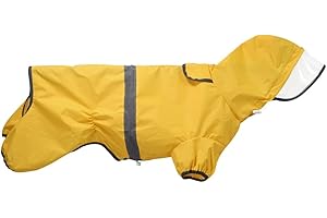 PETPHINDU Corgi Impermeabile Impermeabile del Cane Quattro Gambe Completa Raincoat Corpo Dog Poncho Trasparente Cappello Impermeabile Leggero Poncho per Corgi