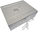 White Cotton Cards Gorgeous Baby Memories Album Keepsake Box (Large, Silver)