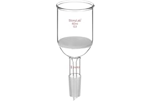 stonyLab Imbuto di Filtrazione Buchner in Vetro Borosilicato con Disco di Filtro Fine (G3) e Giunto Standard Inferiore 24/40, 60 ml