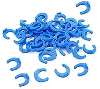 newBasics Blue Lock Clips 50 Pcs for Domestic Filter Connectors (Pack of 50)