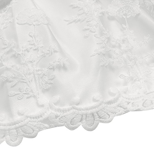 YiZYiF Baby Mädchen Kleid Prinzessin Hochzeits Taufkleid Blumenmädchen Kleider Party Festlich Kleid Festzug Kleidung Kleinkind Elfenbein 74-80 (Herstellergröße 6M) - 7