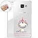 Produktbild finoo | Samsung Galaxy A5 2017 Weiche flexible Silikon-Handy-Hülle | Transparente TPU Cover Schale mit Motiv | Tasche Case Etui mit Ultra Slim Rundum-schutz | Einhorn klein 1