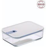 Neoflam Perfect Seal Dikd&ouml;rtgen Cam Saklama Kabı, Bej, 2300 ml