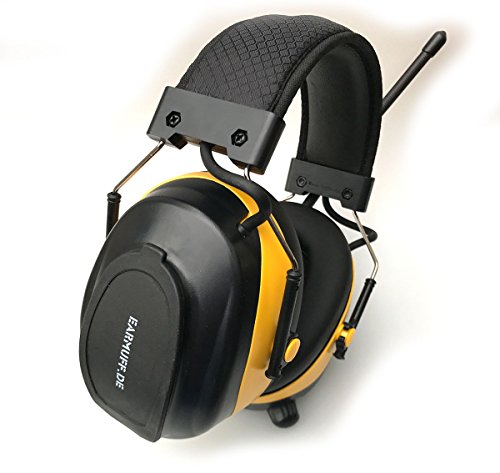 25dB (in 31dB Box) Original EARMUFF Radio Kapsel Gehörschutz Kopfhörer mit SmartPhone und MP3 Anschluss , Electronic Ear Muff. Höhere Musik-Lautstärke als PELTOR und Co. und störungsfreier Empfang - 3