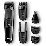 Braun MGK3020 Multi Grooming Kit 6-in-1 Precision Trimmer for Beard and Hair Styling, Black