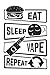 Produktbild Eat Sleep Vape Repeat: Blank Lined Notebook for Vaper and Steamer