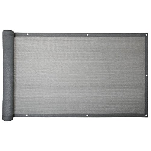 Balkon Sichtschutz verschiedene Modelle / Balkonbespannung Balkonsichtschutz Balkonverkleidung 6 Meter (0,9 x 6,0 Meter, Grau) - 3