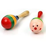 Pinzhi® 2 Wooden Wood Maraca Rattles Shaker Percussion Kid Baby Musical Toy Favor Gift