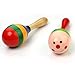 Maracas bois ovale percussion instrument musique bébé enfant jouet mini