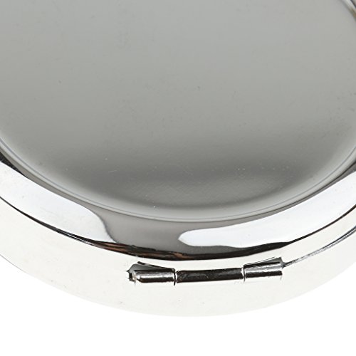 Stilvolle Kompakte Runde Metall Pille Kastenkasten Organisator 3 Fach - 8