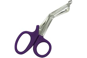 3ZONE HEALTH BEAUTY Tuff Cut Scissors Tough Shears First Aid Nurse Paramedic Emergency EMT Home Nurses Office Use (15cm, Purple)