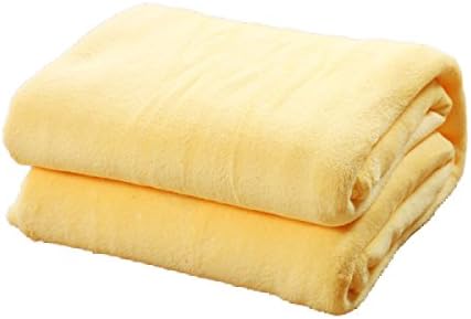 Coral Velvet Blanket Solid Color Warmth Windshield Knee Blanket Soft Stroller Blanket Sofa Blanket 50 * 70cm,Yellow