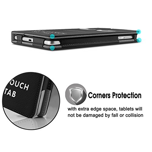Odys Pluto 7 Hülle Case, Infiland Slim Fit Folio PU-lederne dünne Kunstleder Schutzhülle Cover Tasche für Odys Pluto 7 17,7 cm (6,98 Zoll HD IPS Display) Phablet (mit Auto Schlaf / Wach Funktion)(Große Augen) - 4