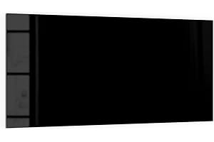 DEQORI Küchenrückwand Glas | Unifarben - Schwarz | 100x50 cm | Bad- oder Herd-Rückwand | Herdblende Spritzschutz für Küche & Badezimmer | Moderne Deko für Fliesenspiegel