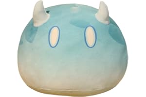 ISAKEN Muñeco de Peluche Genshin Impact, Slime Muñeco de Peluche Almohada Suave Regalo de Cumpleaños para Fanáticos de Los Juegos, Decoración del Hogar Juguete de Peluche para Niños (Agua, 35CM)