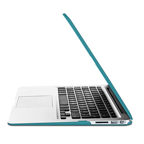 kwmobile Crystal Hülle für Apple MacBook Air 13″ (ab Mitte 2011) Hard Case – dünne durchsichtige transparente Schutzhülle Cover Tasche Petrol Transparent - 8
