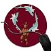 Produktbild Mauspad Bear Juggling Sharks, Runde Gaming Mauspad Matte Reibungslos Weich Rutschfester Gummi Basis für PC Laptop 1J103