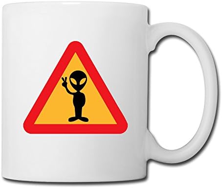 Long5ZG Aliens Sign Funny Ceramic Mug Coffee Cup One Size