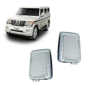 FireAxe-OWINS Exterior Chrome Accessorie Mirror Cover Suitable for Bolero Type-4 (2016) (Chrome, Mirror Cover)