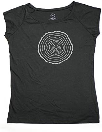 Ninus - Tree Rings, Hand-printed Bamboo Women's T-Shirt S-XL (L)