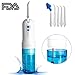 Produktbild Euph Munddusche Wasser Flosser Oral Irrigator Wasserreiniger Waterjet Zahnreiniger Dental Care kabellos tragbar mit 200ml Wassertank 5 Ersatzdüsen und 4 Modi für Zahnpflege und Zahnreinigung