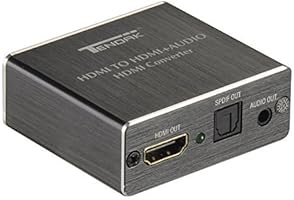 Tendak 4K x 2K HDMI to HDMI and Optical TOSLINK SPDIF + 3.5mm Stereo Audio Extractor Converter HDMI Audio Splitter Adapter(HDMI Input, HDMI + Digital / Analog Audio Output)