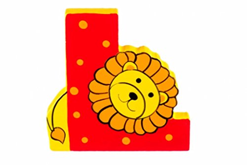 Wooden Freestanding Alphabet Letter Different Animal For Each Letter (L is for Lion)
