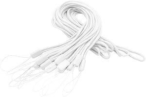 ‎CARLSO 24x Band für Schnapsglas, Schlüssel, Kordel, Keycard, Ausweis, 80cm viele Farben (weiß)