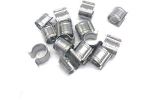 Atout Loisir Clips de fixation ronds en inox, Diamètre 32 mm, Lot de 10