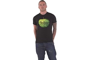 The Beatles T Shirt Classic Apple Band Logo Official Mens Black