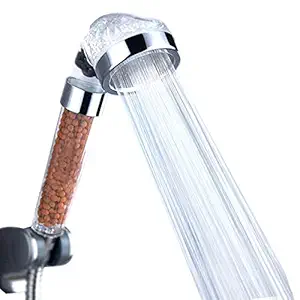 Yogi Steel Filtered Shower Head, high Pressure & 30% Water Saving, Anion Mineral Energy Balls Hair Skin spa Filtration,for Dry Skin and Hair