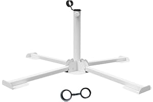 OYOY Tragbarer, Faltbarer Strandschirmständer – Outdoor-Sonnenschutzanker – Verstellbarer Terrassenschirmständer – rostfreier Schirmboden – gehärtetes Eisen-Terrassenschirmständer – Weihnachtsbaum-Sockel