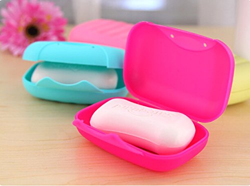 SwirlColor Packung mit 4 Reisen Camping Home Bad Seifenschale Fall, farbig sortiert - 4