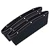 Produktbild AOLVO Autositz-Spaltfüller, PU-Leder Autositz-Organizer, Konsole, Seitentaschen, Seitenfächer, für Handy, Geldbörse, Münzschlüssel, schwarz (2 Packungen)