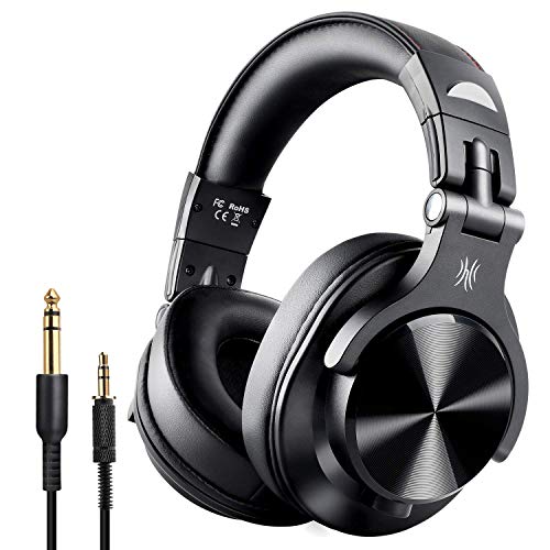 A7 fushion bluetooth over ear headphones adapter free closed back wireless studio headphones protein leather earpads professional dj headphones for recording monitoring mixing