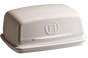 Emile Henry Eh020225 Beurrier Céramique Beige Argile 16,5 X 11,5 X 7,5 cm