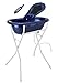 Produktbild Rotho Babydesign Badelösung TOP / Babybadewanne mit Ständer 98 cm hoch, einklappbar / Baby Badeset inkl. Wanneneinlage, Ablaufschlauch und Thermometer / perl blue