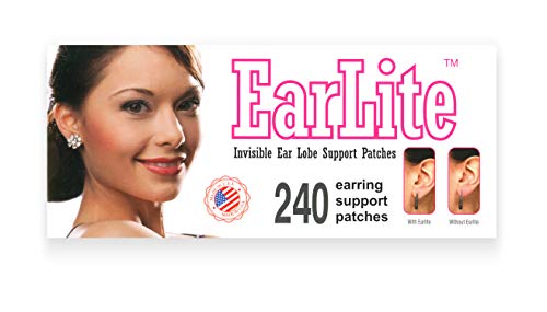 EarLite 240 Invisible Boucle d'oreille Ear-Lobe Wonder Support Patches Patches étanches en ZipLock Pouch