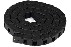 TUZUK En Plastique Flexible Imbriqué Semi Colsed Câble Drag Chain 10mm x 15mm Wire Cable Carrier Twist Chains for 3D Printer Parts CNC 3D Mini Machines Électriques Routeur Mill, 1M