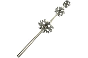 HE COSMOSTAR Cosmostar Stainless Steel Mixing Gear Blade 55 Gallon Paint Mixer Stirring Propeller Tools for Paint Epoxy, Resin, Silicone Stirrer Paddle with ⌀0.47” Shaft Rod, Gear ⌀3.94 in (3 Blades)