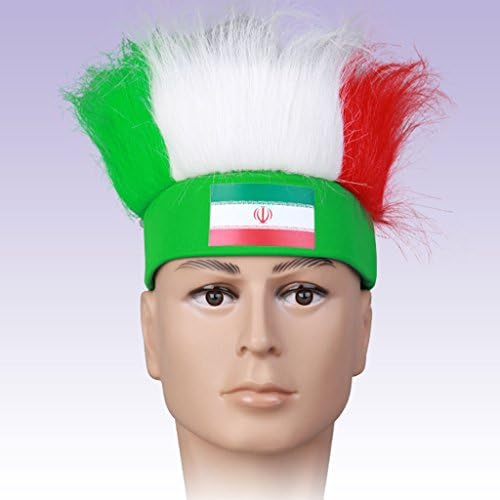 2018 World Cup Iran fan wig Celebration equipment Funny Headwear Cheerleaders Refuel Cheer
