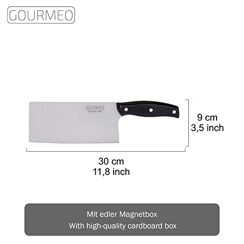 GOURMEO Chinesisches Kochmesser aus rostfreiem Edelstahl | 2 Jahre Zufriedenheitsgarantie | Hackmesser, Chop Cutter, Chefmesser, Profi-Kochmesser - 3