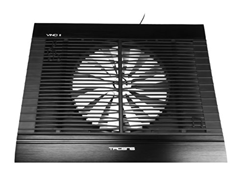 Tacens Vinci II - Base de refrigeración para portátil (hasta 17,3 pulgadas, ventilador 200 milímetros, USB 2.0, ergonómico) color negro