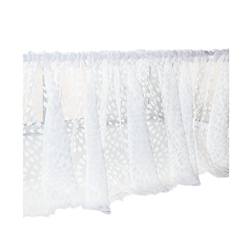 45x150cm Land Hohlen Fenster Halb Kurz Vorhang Schiebegardine Drapieren Panel Dekor – Weiß - 5