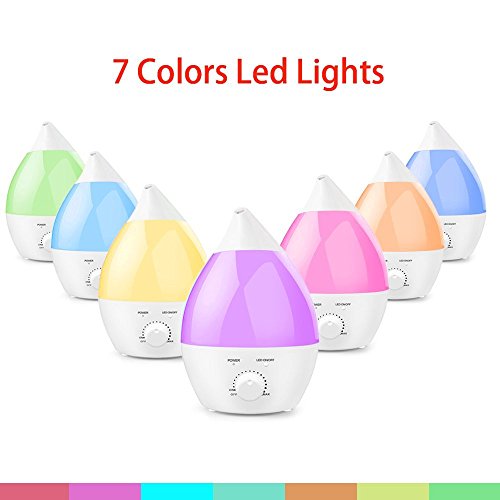 Ogima® 1.3L Kapazität kühlen Nebel Aromatherapie Luftbefeuchter Aroma Diffuser mit 7 Farben -Ändern LED-Leuchten - 2