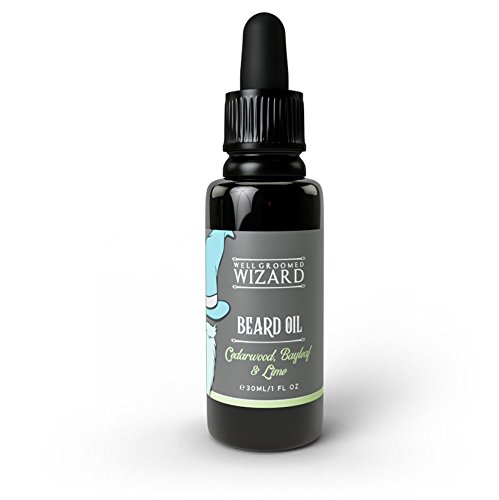 Well Groomed Wizard Olio Barba | legno di cedro, foglie d'alloro e lime | 30 ml | applicare con un Spazzola o Pettine
