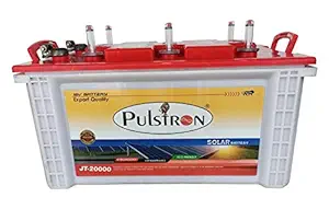 PULSTRON 200AH JT-20000 C-10 ECO Friendly Jumbo Inverter/Solar Panel Battery Factory Charged with Acid - (Quantity - 1, Length 60 cm * Width 30 cm * Height 30 cm, Multicolour)