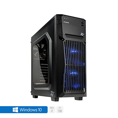 Sedatech Casual Gaming PC Intel i7-7700 4x 3.60GHz (max 4.2Ghz), Geforce GT 730, 8 GB RAM 1 2133Mhz, 1 TB HDD, USB 3.0, Full HD 1080p, DirectX 11, 80+ Netzteil. Rechner mit Windows 10 64 Bit