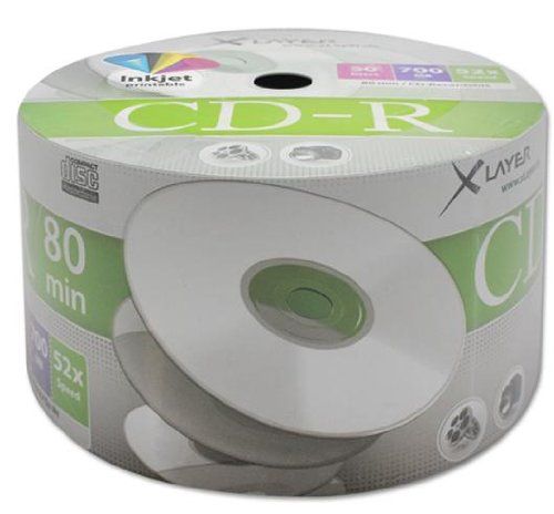 Xlayer CD-R Disc (700MB, 52x bedruckbar Oberfläche, 50 Stück)