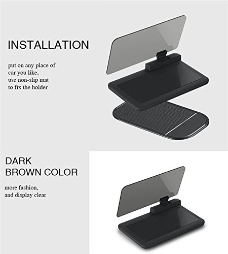 Safego-Universal-Car-Phone-GPS-HUD-Bracket-Image-Reflector-Head-Up-Display-Reflection-Projector-Phone-Car-Mount-Holder-Cradle-Mobile-Navigation-Compatible-with-6-Smartphones